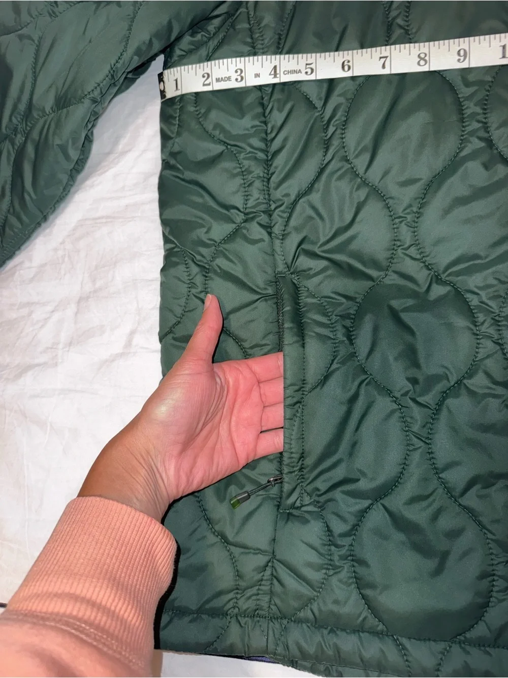 The North Face Men's Quilted Puffer Jacket - Dark Green